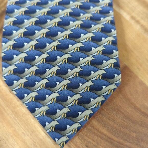 Ties‎ to Nature dolphin tie Silk - Picture 2 of 6